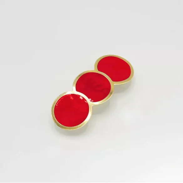 GYPSO I Enamelled hair clip - Billie - Gold - Red