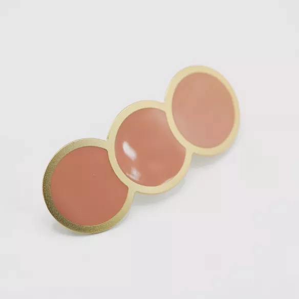 GYPSO I Enamelled hair clip - Billie - Brushed Gold - Terracotta