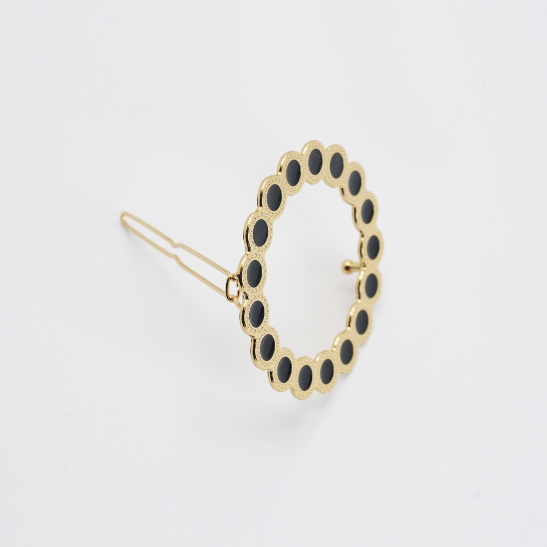 Barrette cheveux ronde émaillée Fanette – Effet bijou