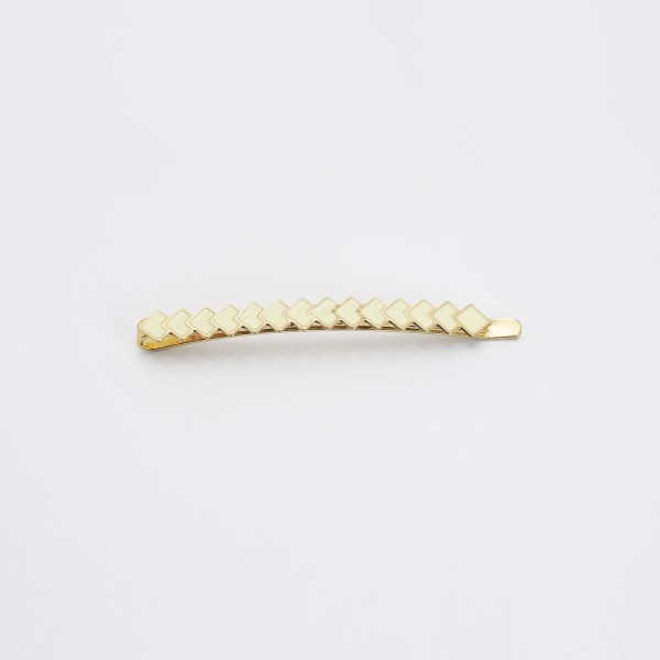 Barrette cheveux graphique émaillée Suzie – Style moderne
