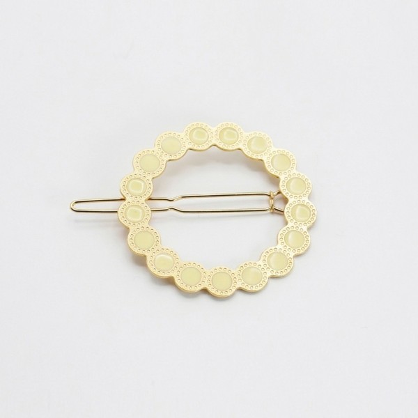 Barrette cheveux ronde émaillée Fanette – Effet bijou