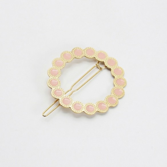 Barrette cheveux ronde émaillée Fanette – Effet bijou