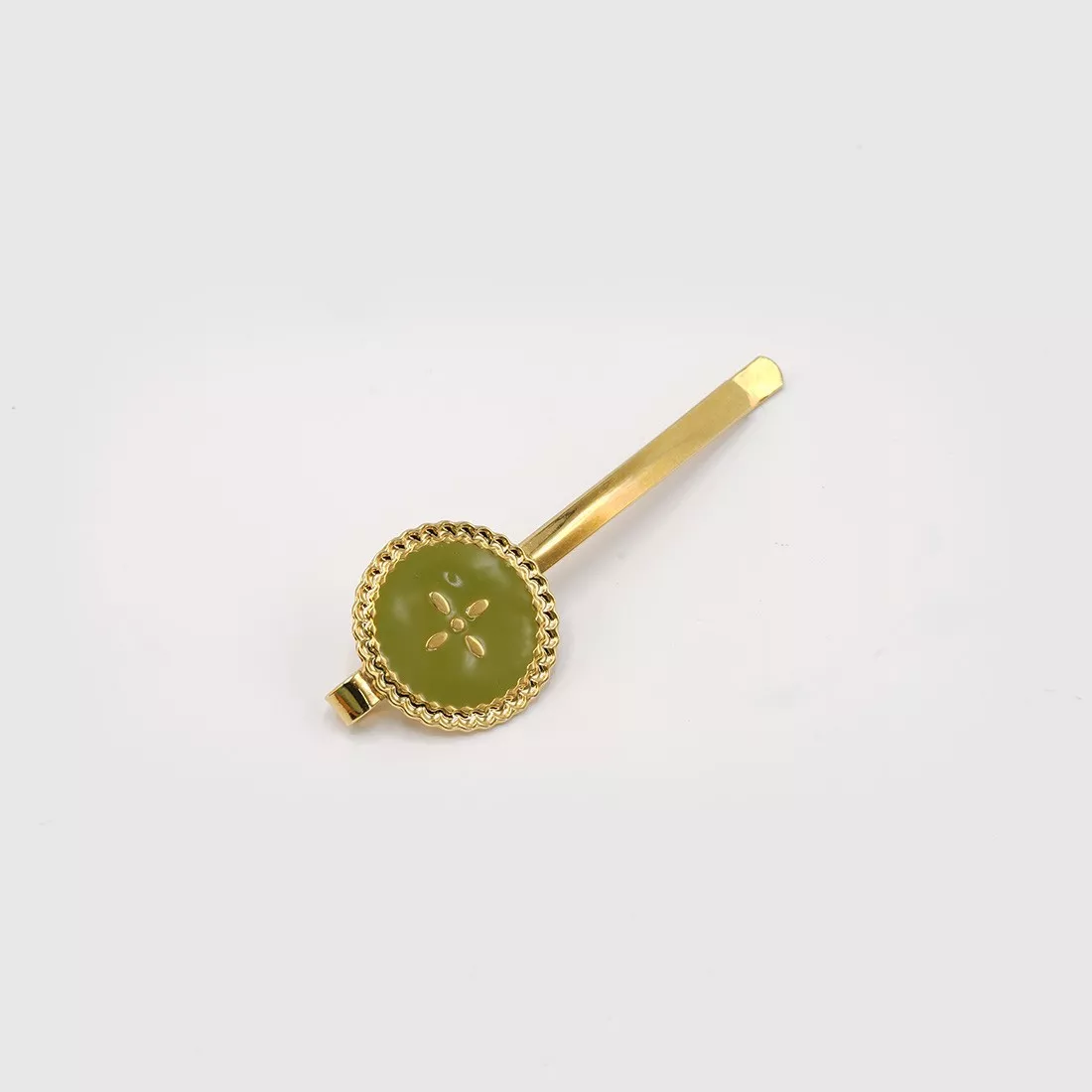 Barrette cheveux coquillage GYPSO - dorée - noir - JACQUELINE